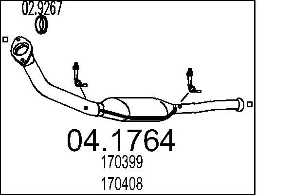 Handler.Part Catalytic converter MTS 041764 1