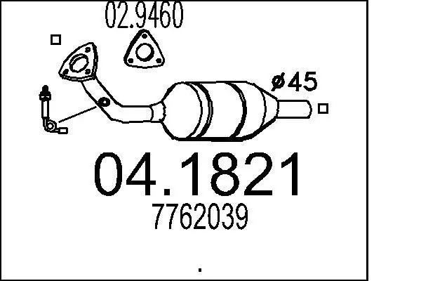 Handler.Part Catalytic converter MTS 041821 1