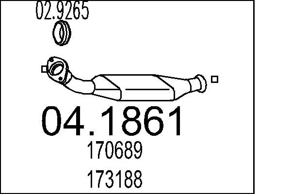 Handler.Part Catalytic converter MTS 041861 1