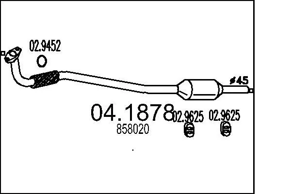 Handler.Part Catalytic converter MTS 041878 1