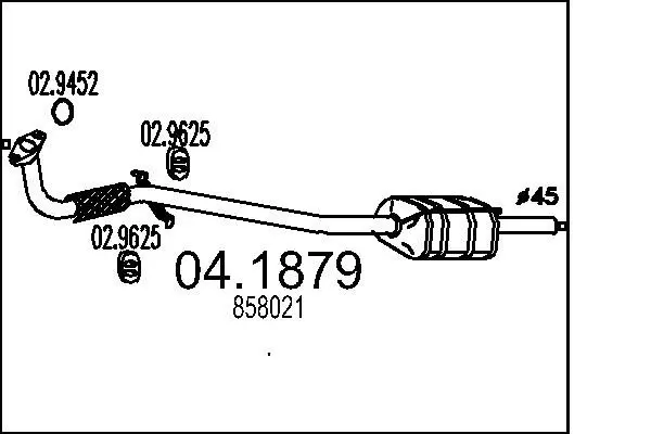 Handler.Part Catalytic converter MTS 041879 1