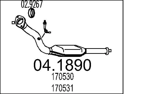 Handler.Part Catalytic converter MTS 041890 1