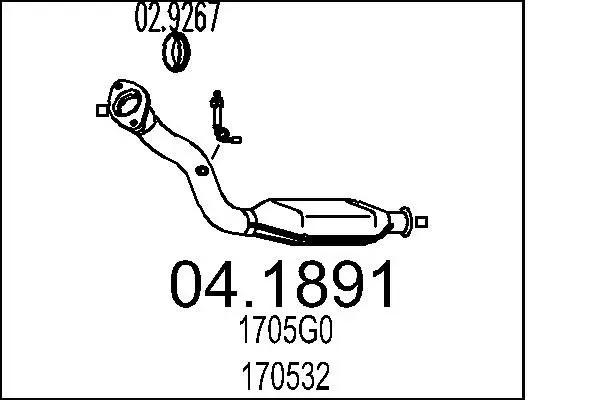 Handler.Part Catalytic converter MTS 041891 1