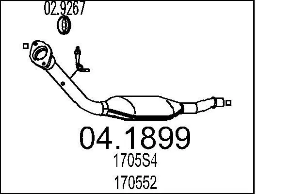 Handler.Part Catalytic converter MTS 041899 1