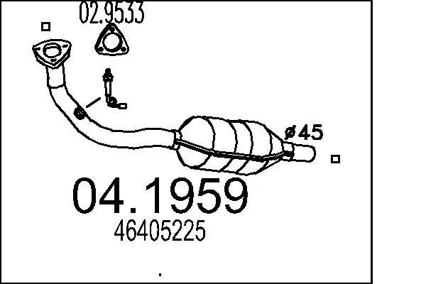 Handler.Part Catalytic converter MTS 041959 1