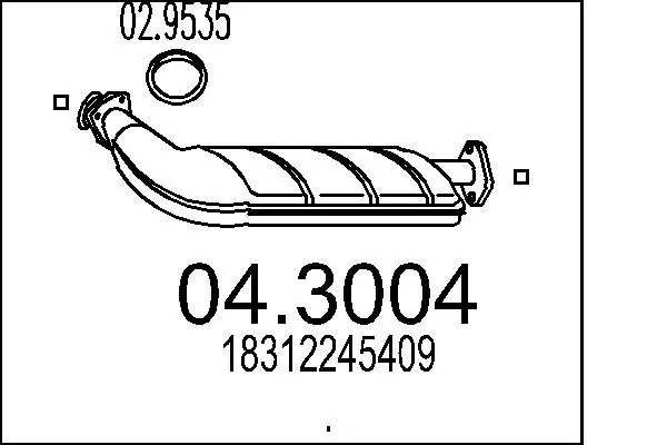 Handler.Part Catalytic converter MTS 043004 1