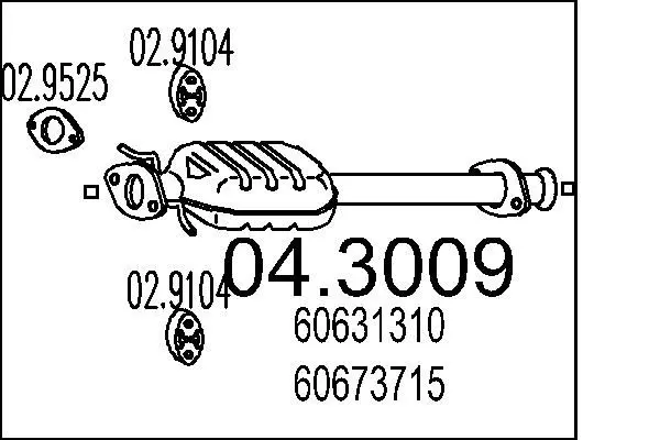 Handler.Part Catalytic converter MTS 043009 1