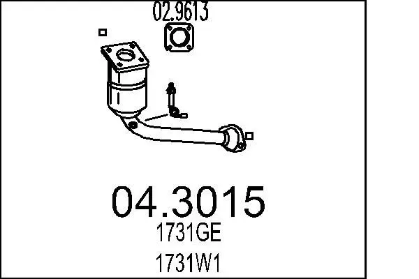 Handler.Part Catalytic converter MTS 043015 1