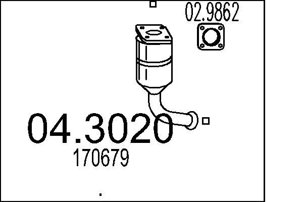 Handler.Part Catalytic converter MTS 043020 1