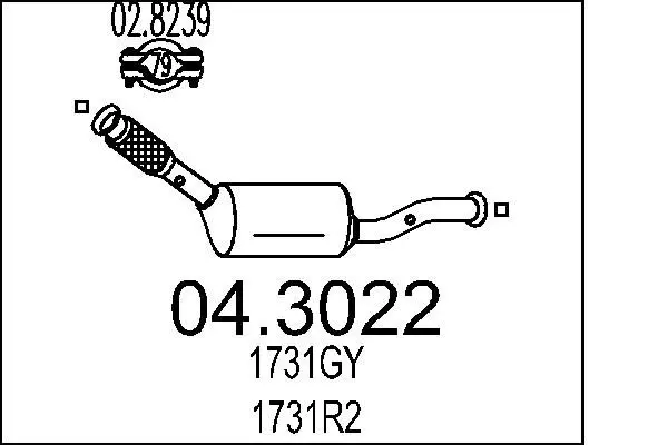 Handler.Part Catalytic converter MTS 043022 1