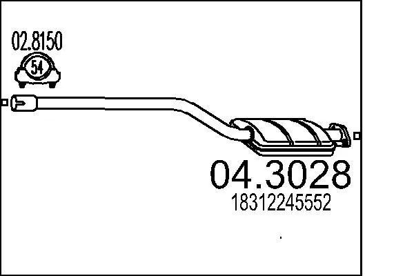 Handler.Part Catalytic converter MTS 043028 1