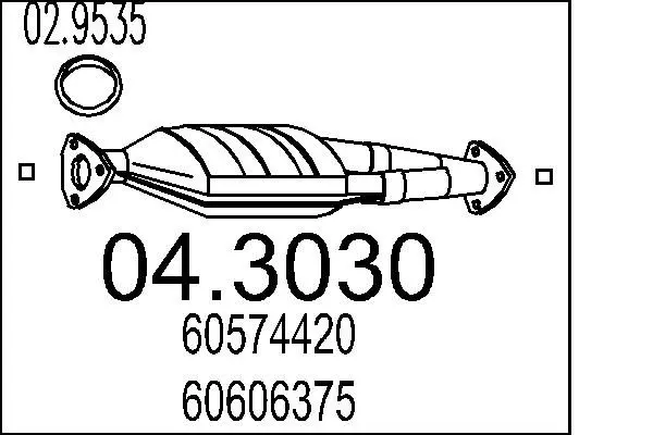 Handler.Part Catalytic converter MTS 043030 1