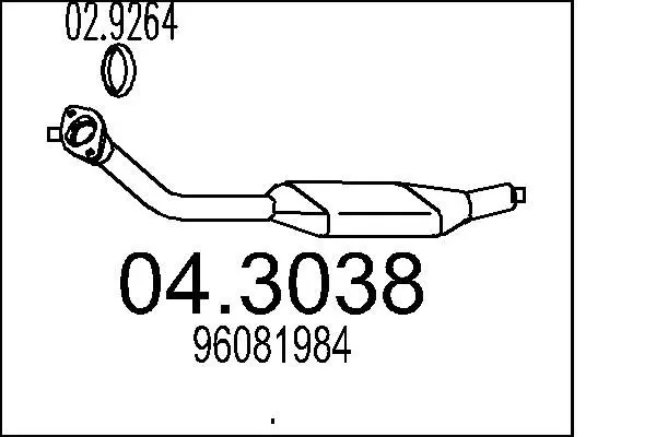 Handler.Part Catalytic converter MTS 043038 1