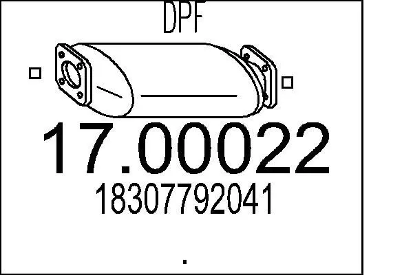 Handler.Part Soot/particulate filter, exhaust system MTS 1700022 1