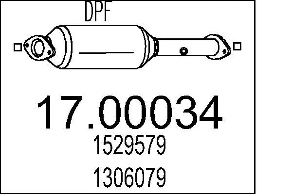 Handler.Part Soot/particulate filter, exhaust system MTS 1700034 1