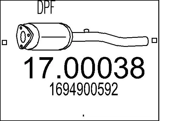 Handler.Part Soot/particulate filter, exhaust system MTS 1700038 1