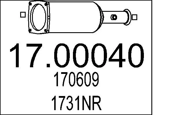 Handler.Part Soot/particulate filter, exhaust system MTS 1700040 1