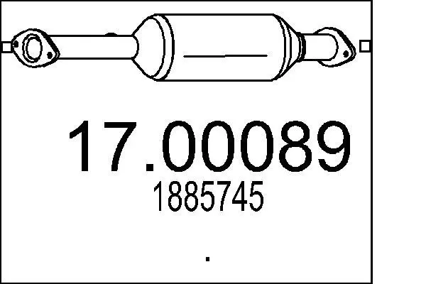 Handler.Part Soot/particulate filter, exhaust system MTS 1700089 1