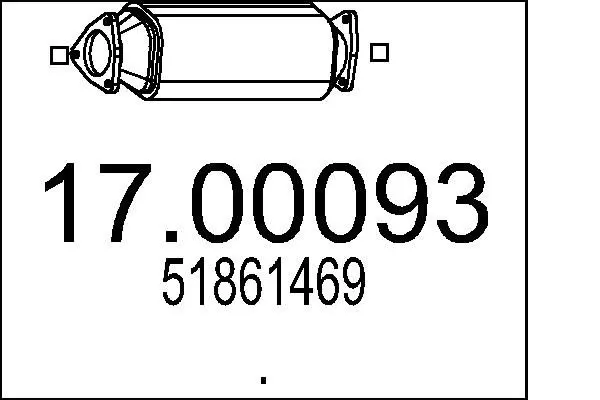 Handler.Part Soot/particulate filter, exhaust system MTS 1700093 1