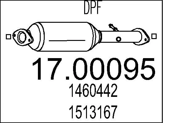 Handler.Part Soot/particulate filter, exhaust system MTS 1700095 1