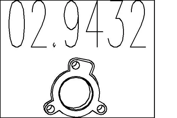 Handler.Part Gasket, exhaust pipe MTS 029432 1