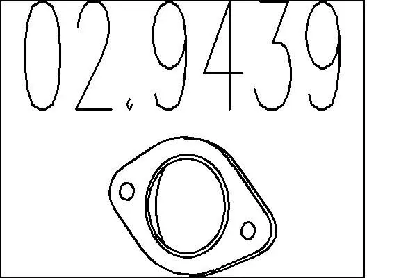 Handler.Part Gasket, exhaust pipe MTS 029439 1