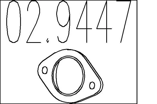 Handler.Part Gasket, exhaust pipe MTS 029447 1