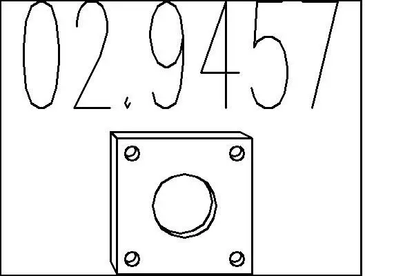 Handler.Part Gasket, exhaust pipe MTS 029457 1