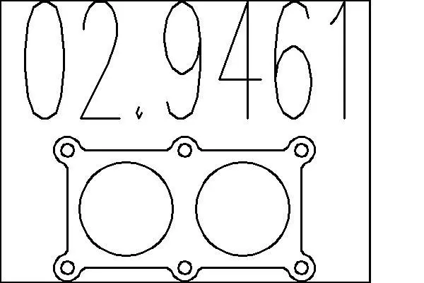 Handler.Part Gasket, exhaust pipe MTS 029461 1