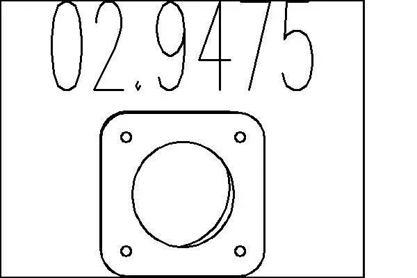 Handler.Part Gasket, exhaust pipe MTS 029475 1