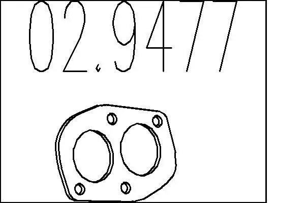 Handler.Part Gasket, exhaust pipe MTS 029477 1