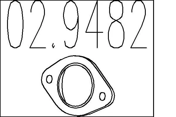 Handler.Part Gasket, exhaust pipe MTS 029482 1