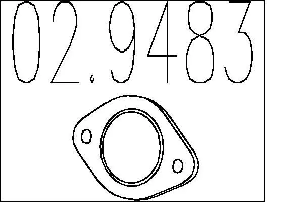 Handler.Part Gasket, exhaust pipe MTS 029483 1