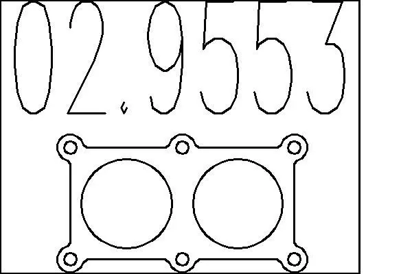 Handler.Part Gasket, exhaust pipe MTS 029553 1