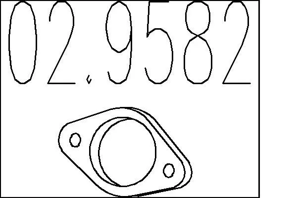 Handler.Part Gasket, exhaust pipe MTS 029582 1