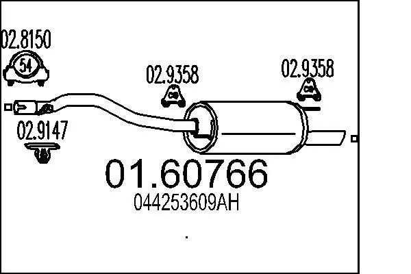 Handler.Part End silencer MTS 0160766 1