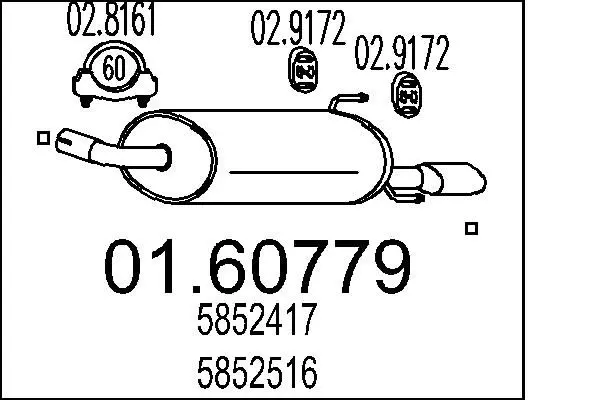 Handler.Part End silencer MTS 0160779 1