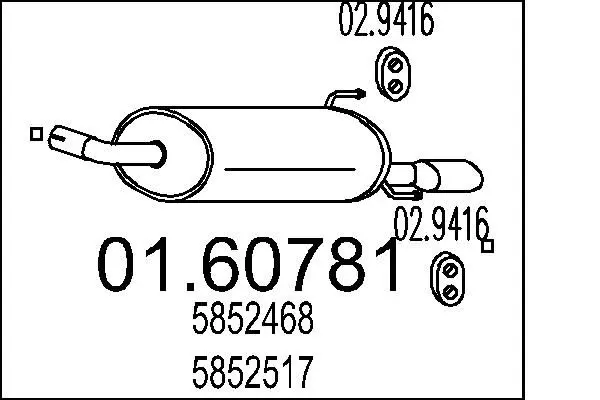 Handler.Part End silencer MTS 0160781 1