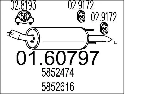 Handler.Part End silencer MTS 0160797 1