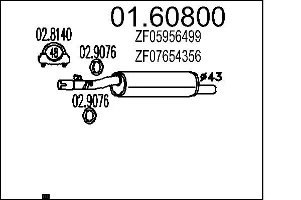 Handler.Part End silencer MTS 0160800 1