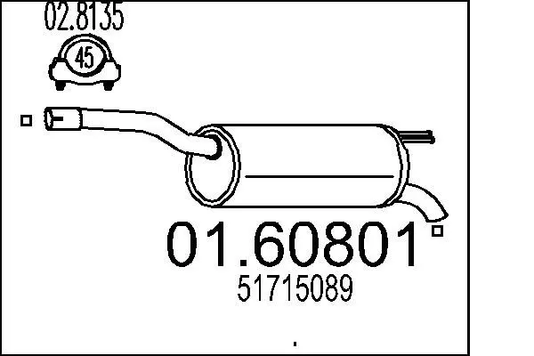 Handler.Part End silencer MTS 0160801 1