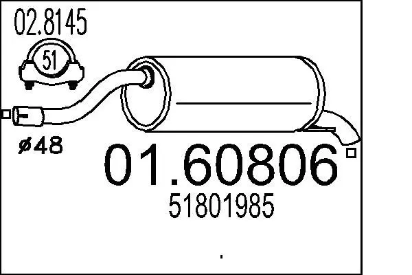 Handler.Part End silencer MTS 0160806 1