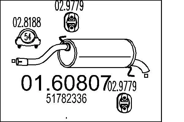 Handler.Part End silencer MTS 0160807 1