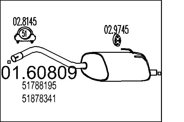 Handler.Part End silencer MTS 0160809 1