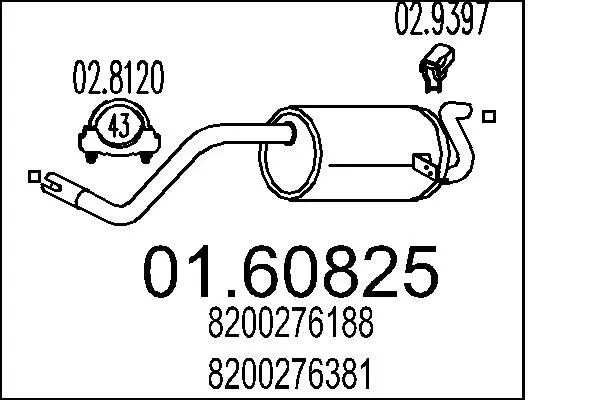 Handler.Part End silencer MTS 0160825 1