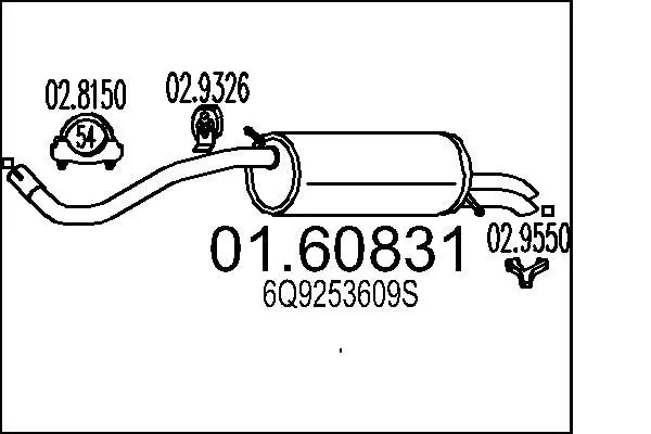 Handler.Part End silencer MTS 0160831 1