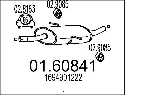 Handler.Part End silencer MTS 0160841 1