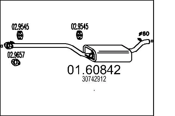 Handler.Part End silencer MTS 0160842 1