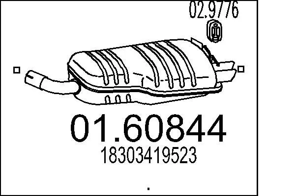 Handler.Part End silencer MTS 0160844 1