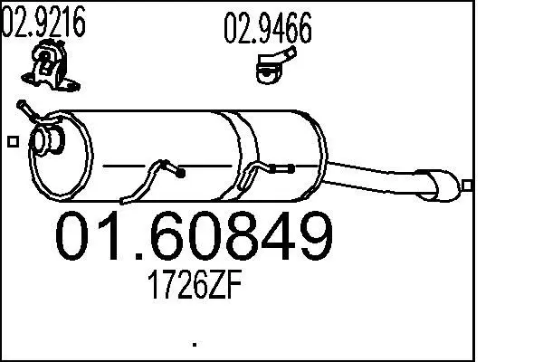 Handler.Part End silencer MTS 0160849 1